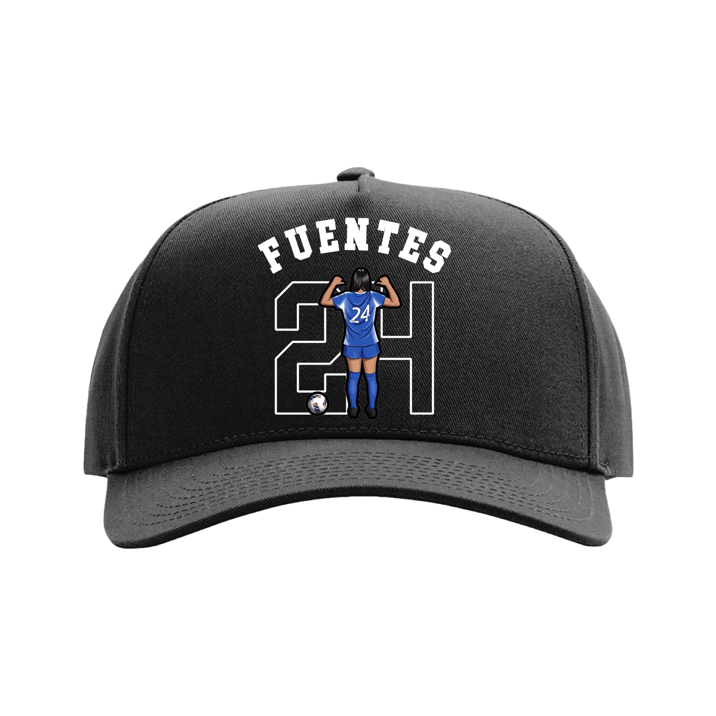 Full Fabric Five-Panel Champ Cap — Shirsey Arch in Black