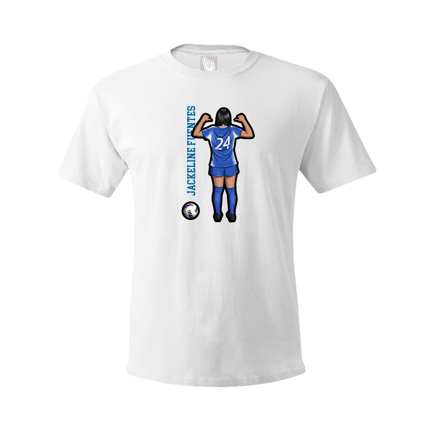 Tee — Name Vertical in White