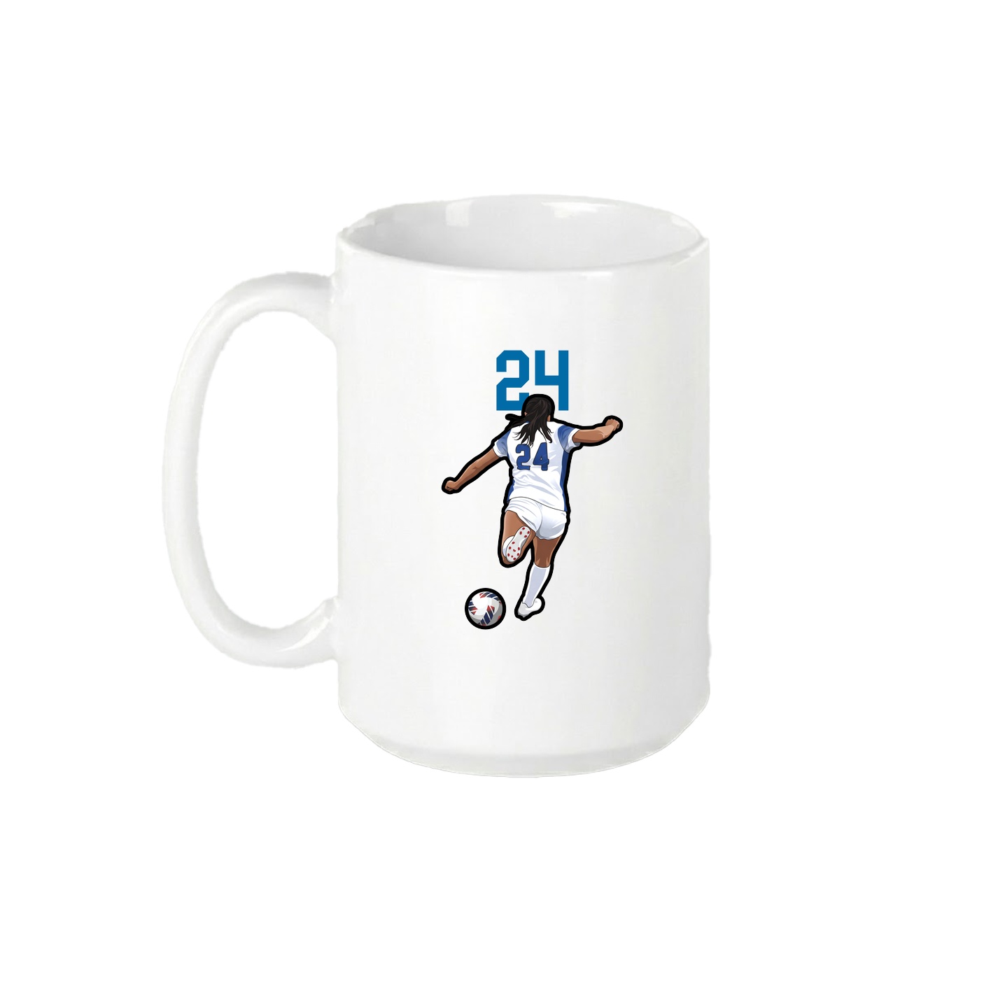 15oz Coffee Mug — Number Top in White