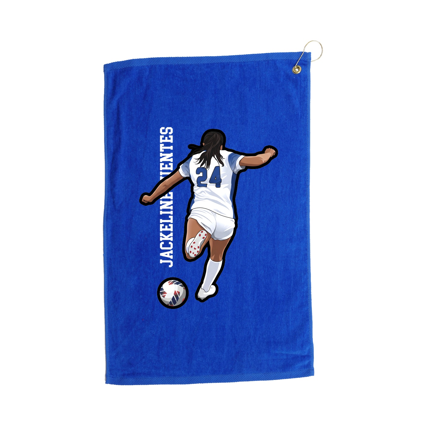 Golf Towel — Name Vertical in Royal