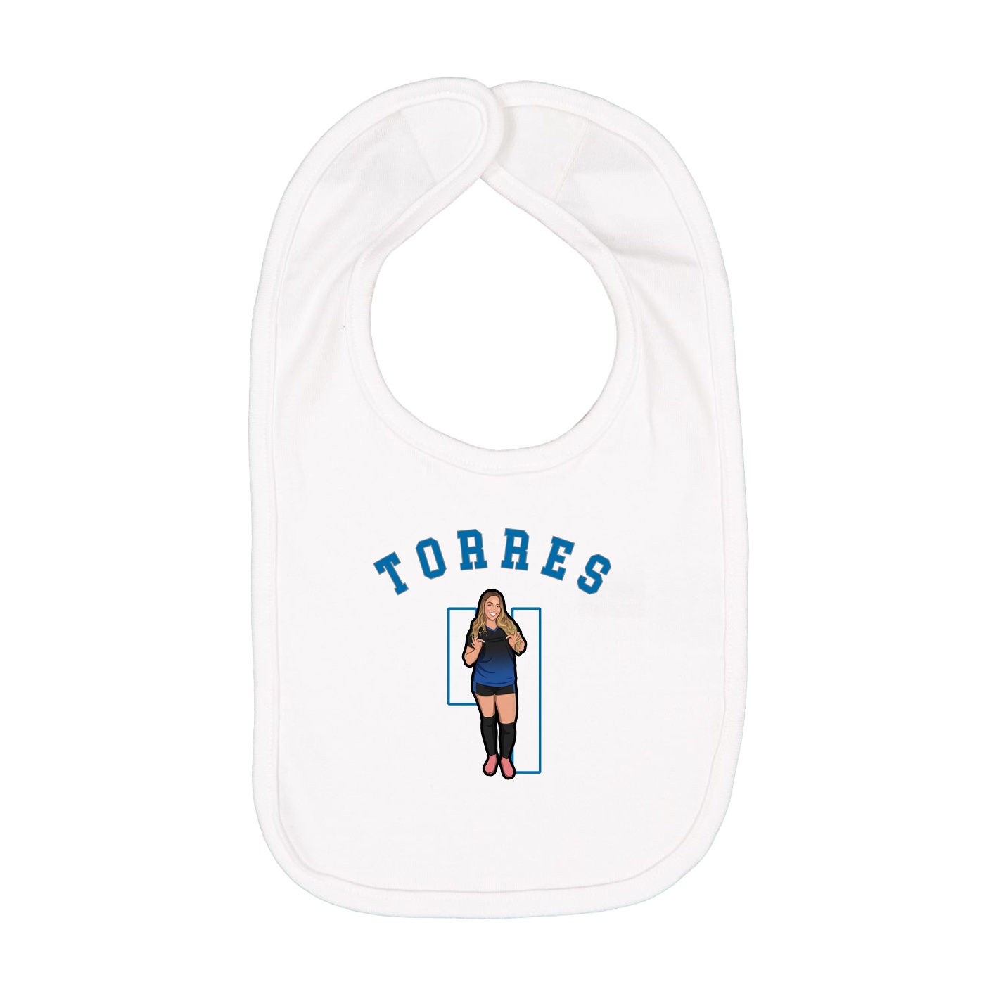 Infant Bib — Shirsey Arch in White