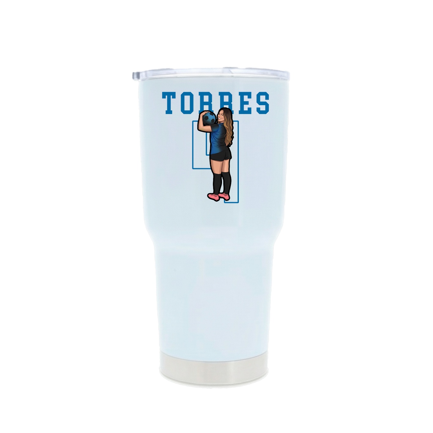 30oz Stainless Steel Tumbler — Shirsey in White