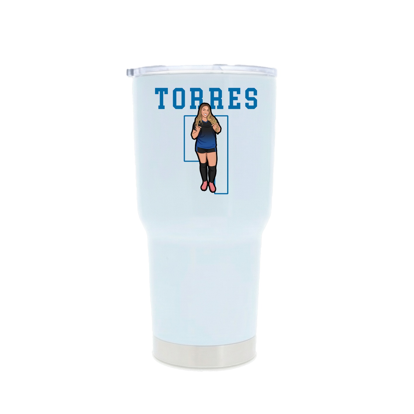 30oz Stainless Steel Tumbler — Shirsey in White