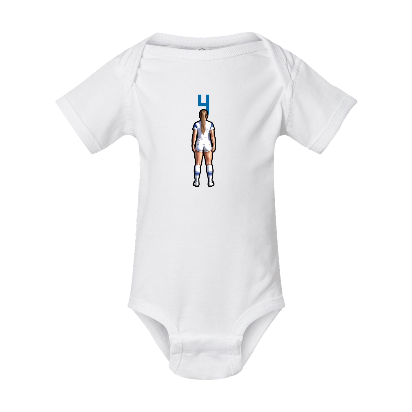 Baby Onesie — Number Top in White
