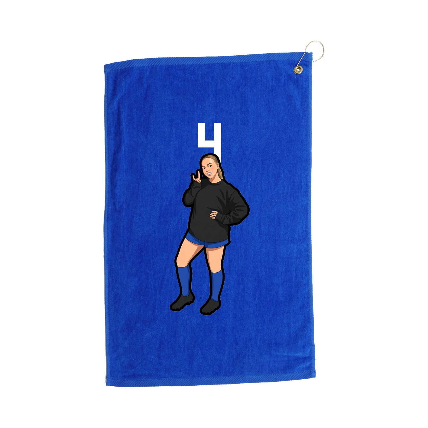 Golf Towel — Number Top in Royal
