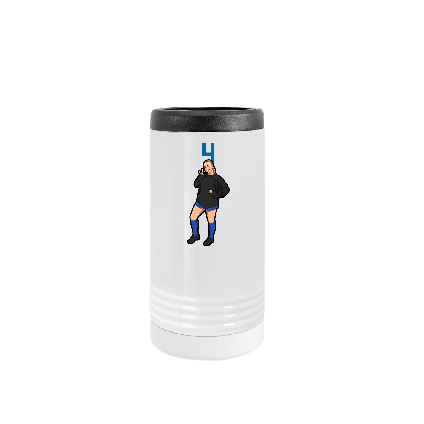 Slim Beverage Holder — Number Top in White