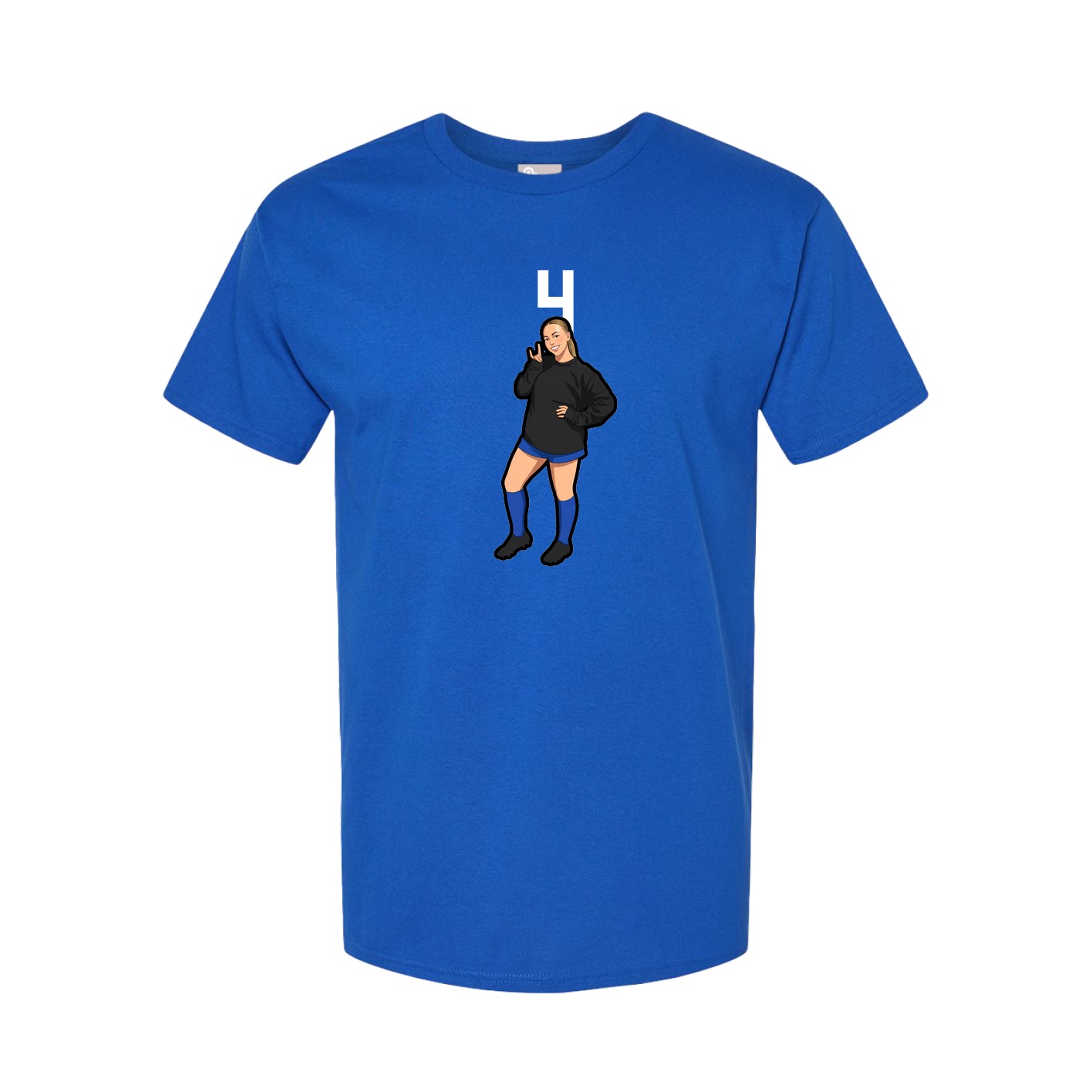 Youth Tee — Number Top in Royal