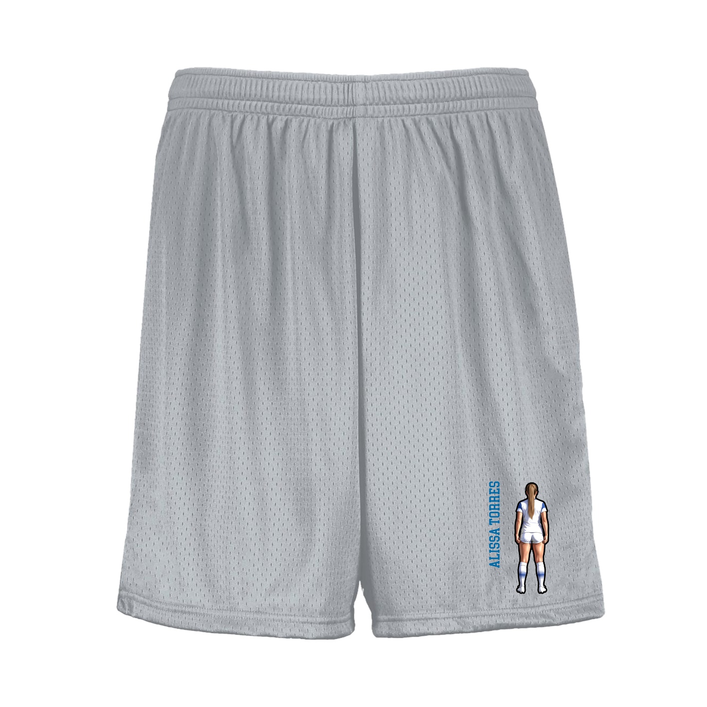 Shorts — Name Vertical in Silver