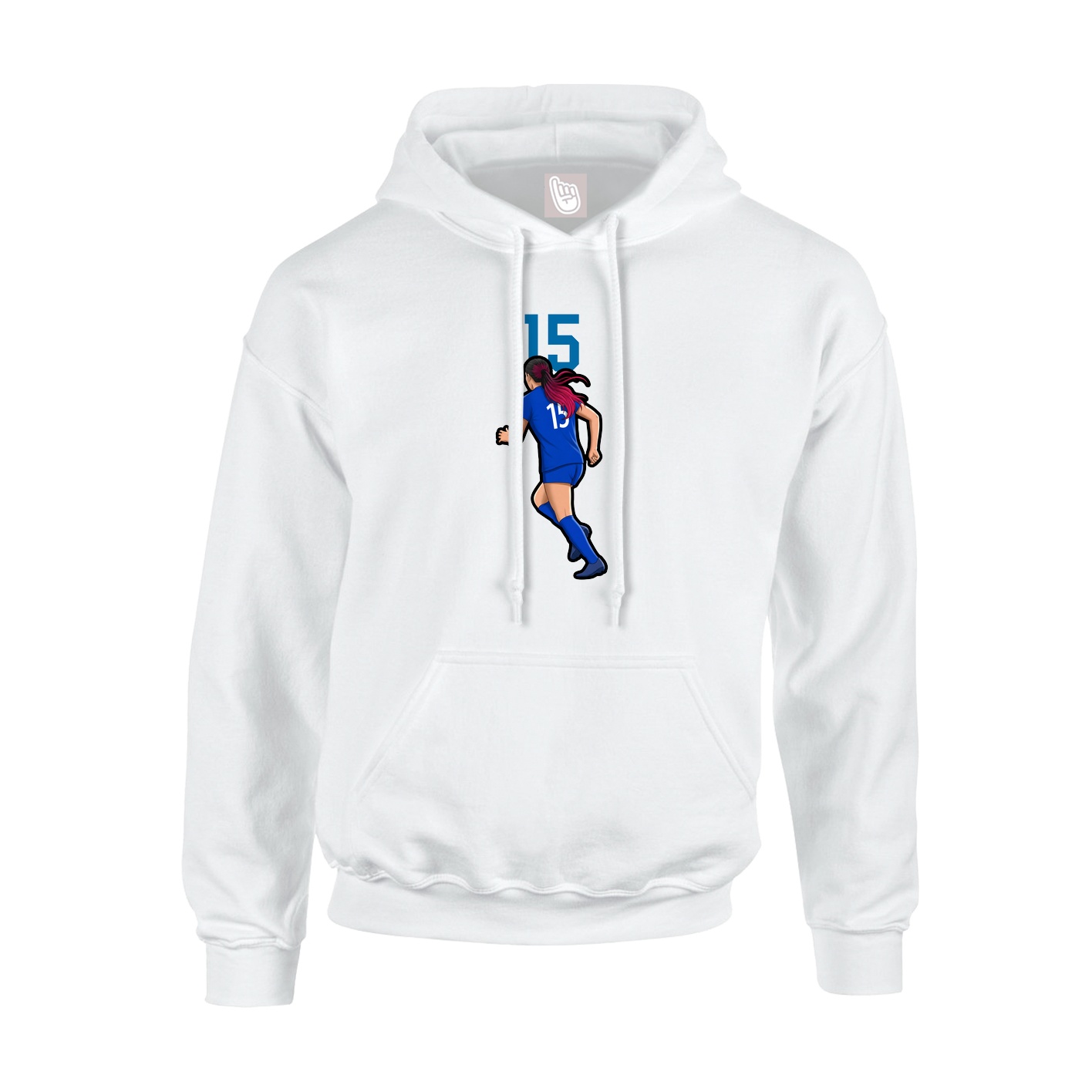 Hoodie — Number Top in White