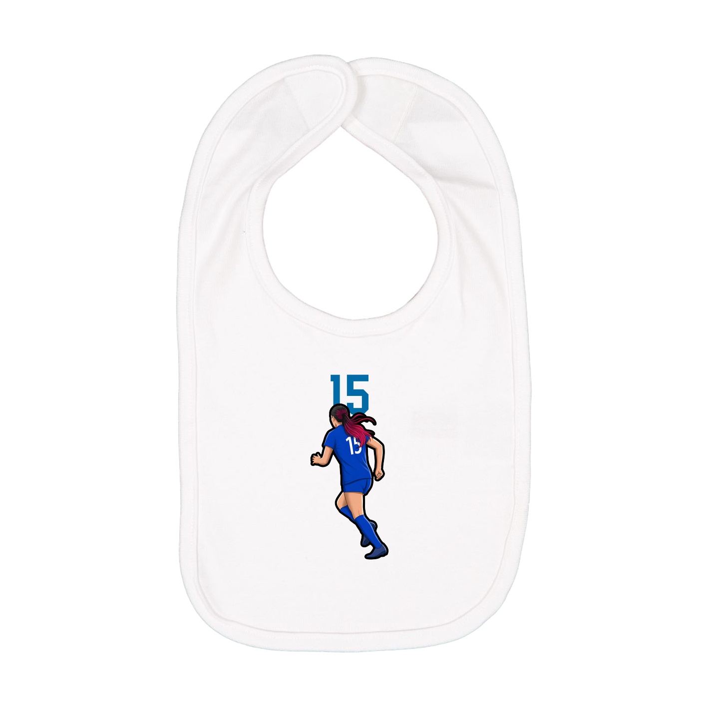 Infant Bib — Number Top in White