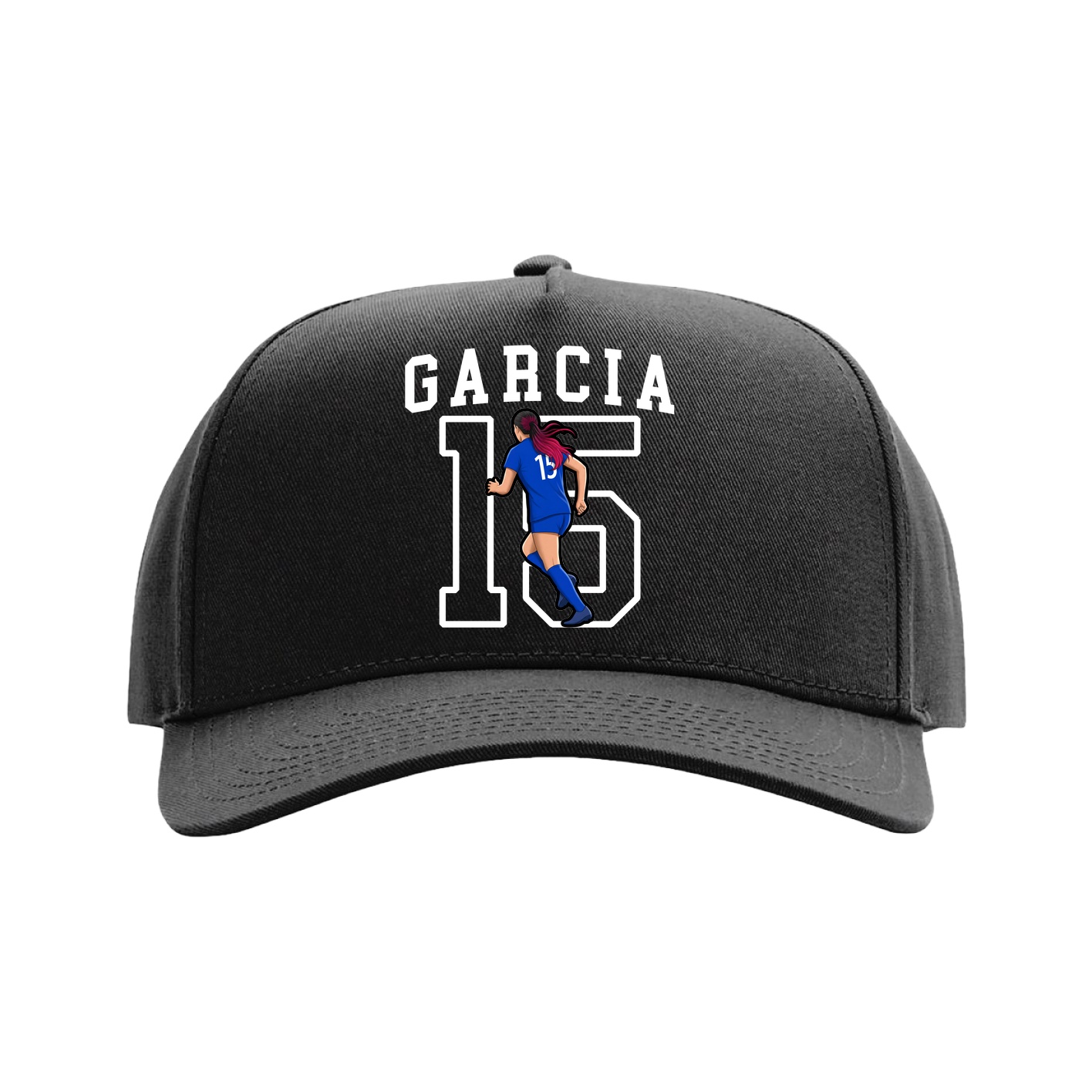 Full Fabric Five-Panel Champ Cap — Shirsey in Black