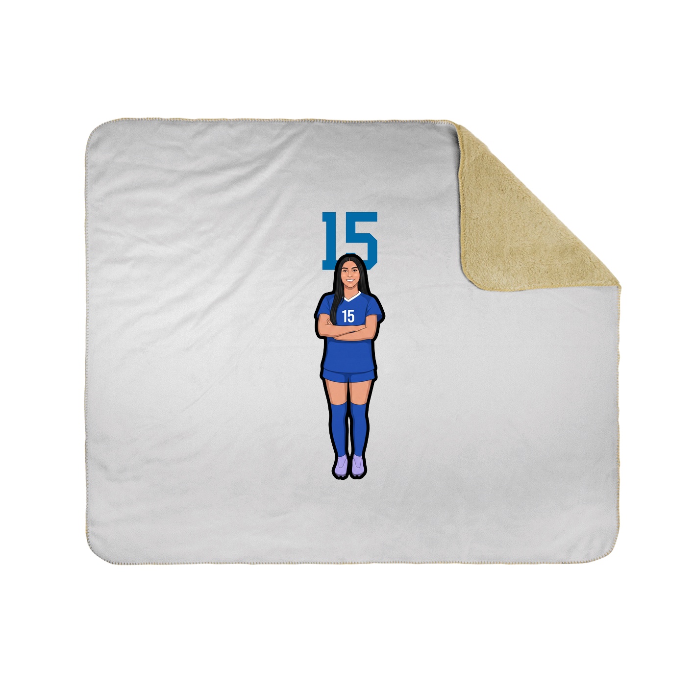 Throw Blanket — Number Top in White