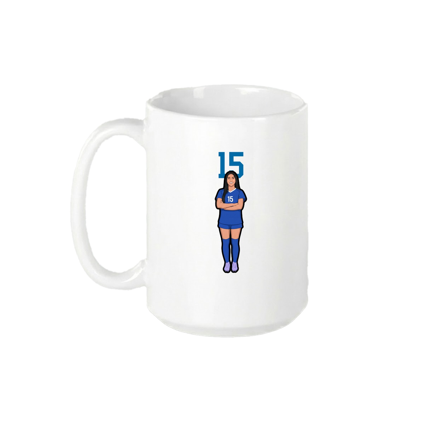 15oz Coffee Mug — Number Top in White