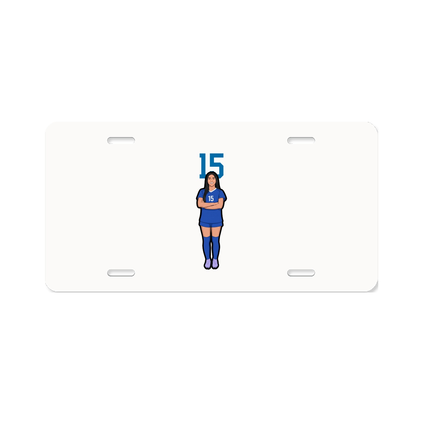 License Plate — Number Top in Classic