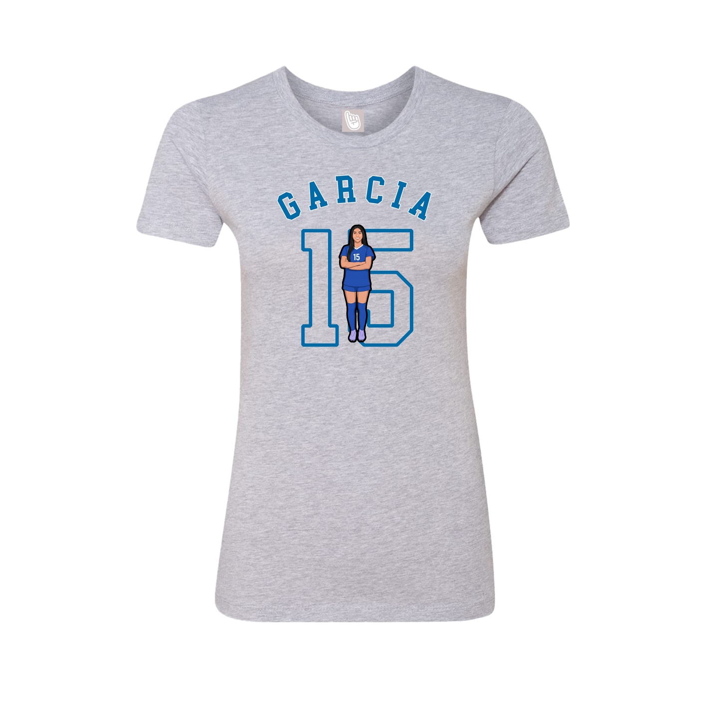 Fitted Women's Tee — Shirsey Arch in Grey