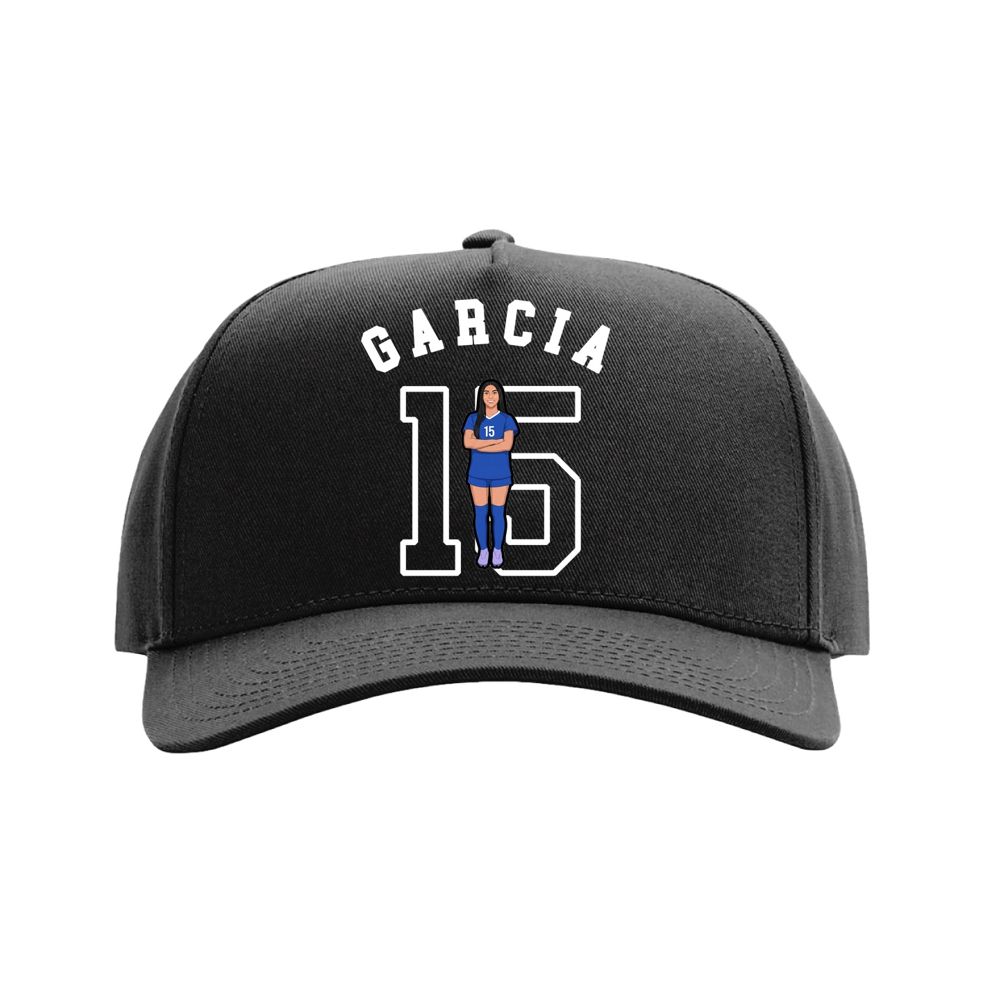 Full Fabric Five-Panel Champ Cap — Shirsey Arch in Black