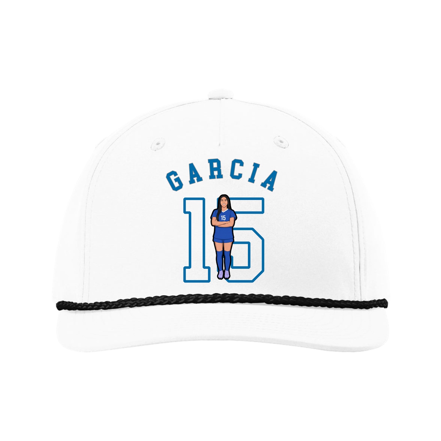 Five-Panel Classic Rope Cap — Shirsey Arch in White