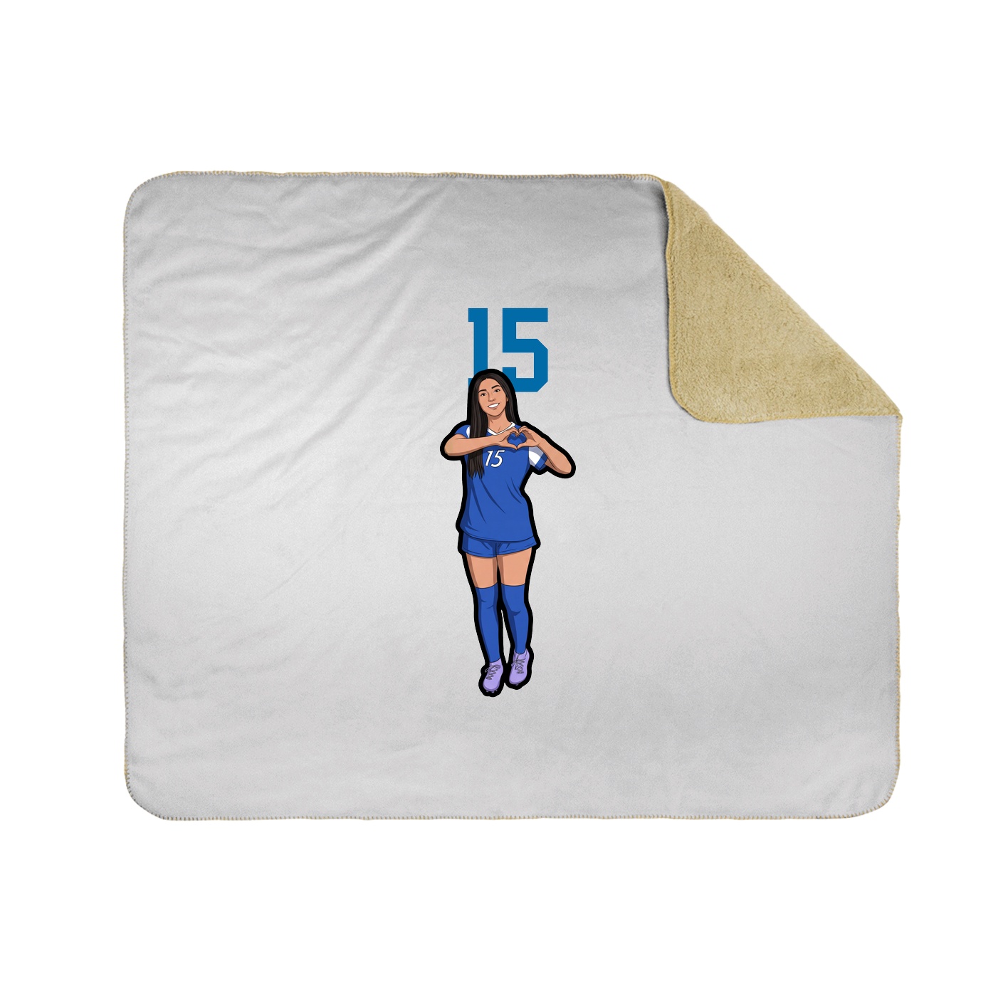 Throw Blanket — Number Top in White