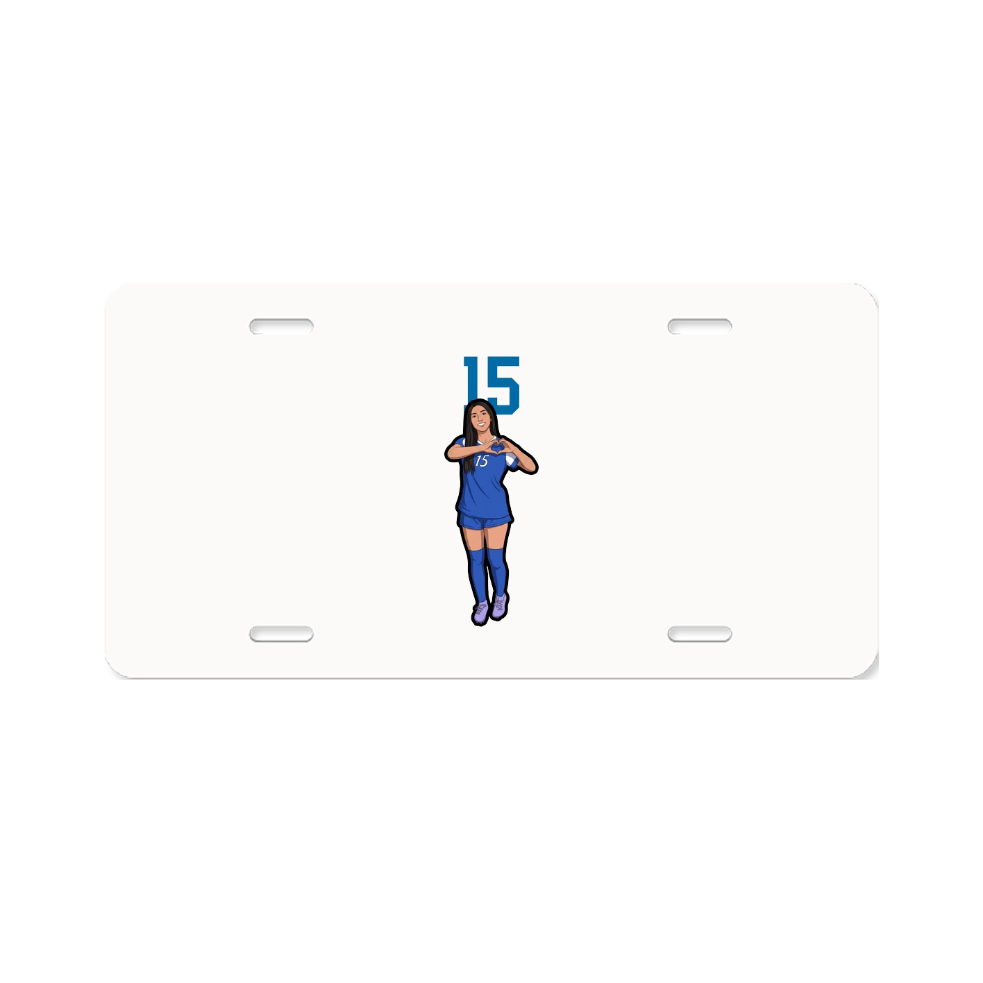 License Plate — Number Top in Classic