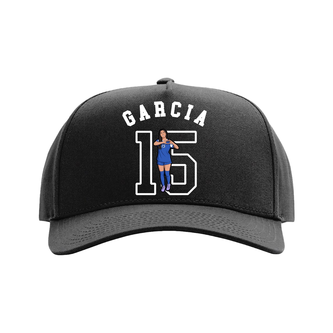 Full Fabric Five-Panel Champ Cap — Shirsey Arch in Black