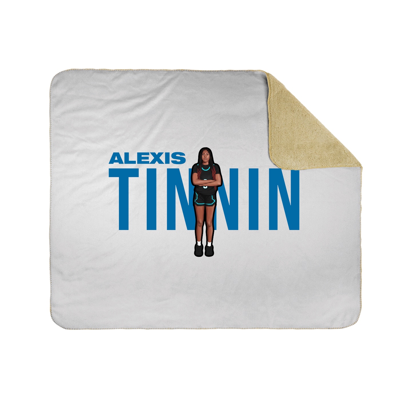Throw Blanket — Player Name in White