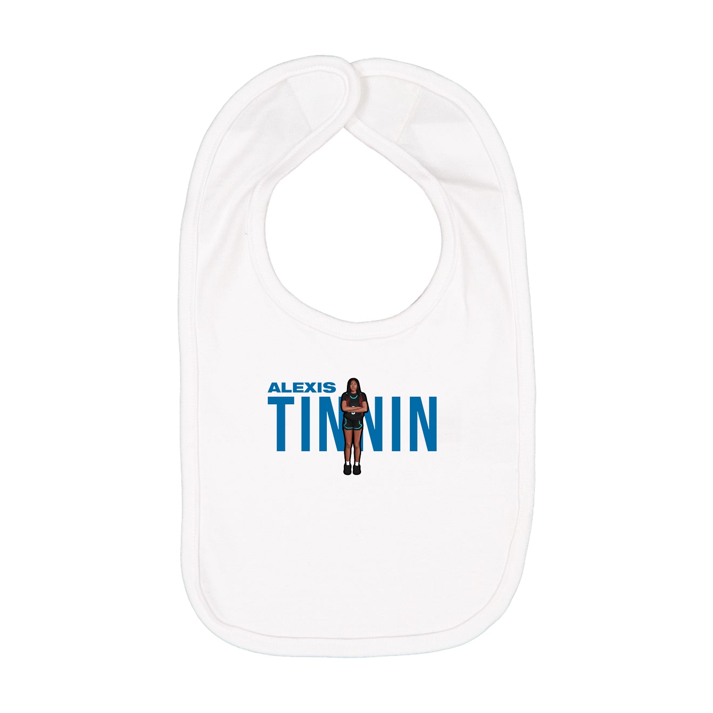 Infant Bib — Player Name in White