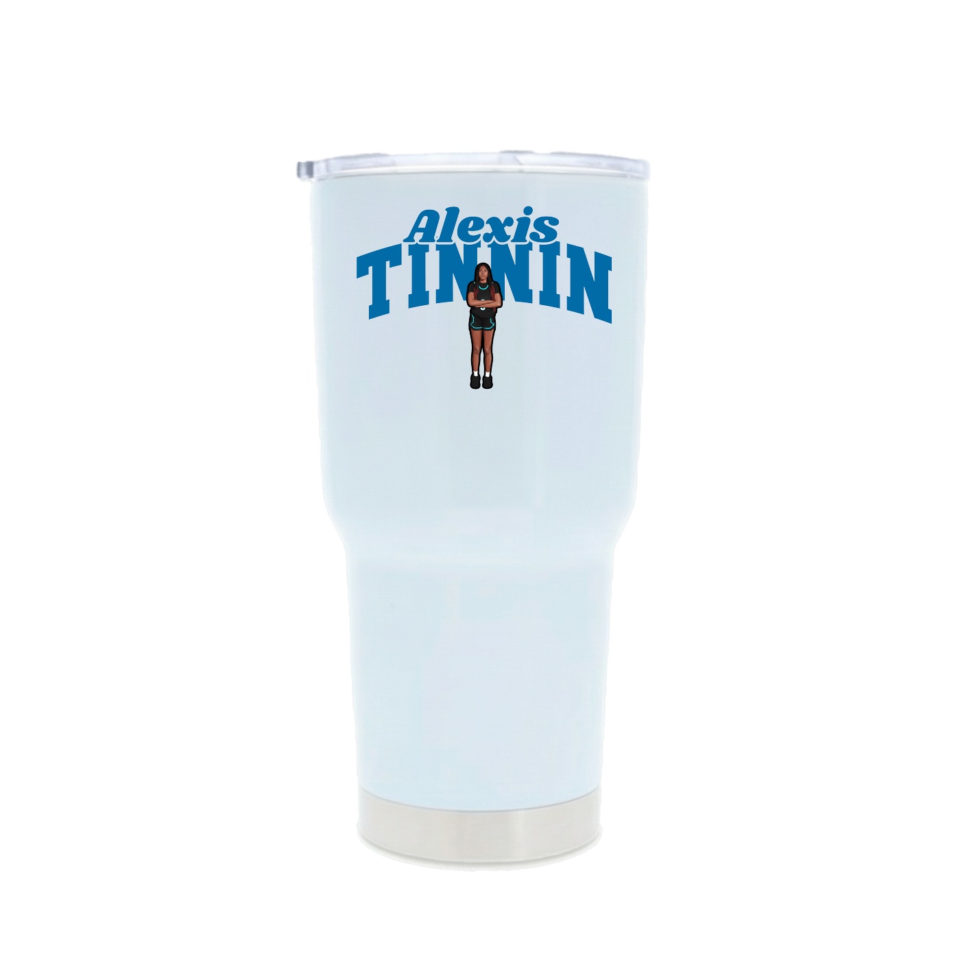 30oz Stainless Steel Tumbler — Signature Arch in White