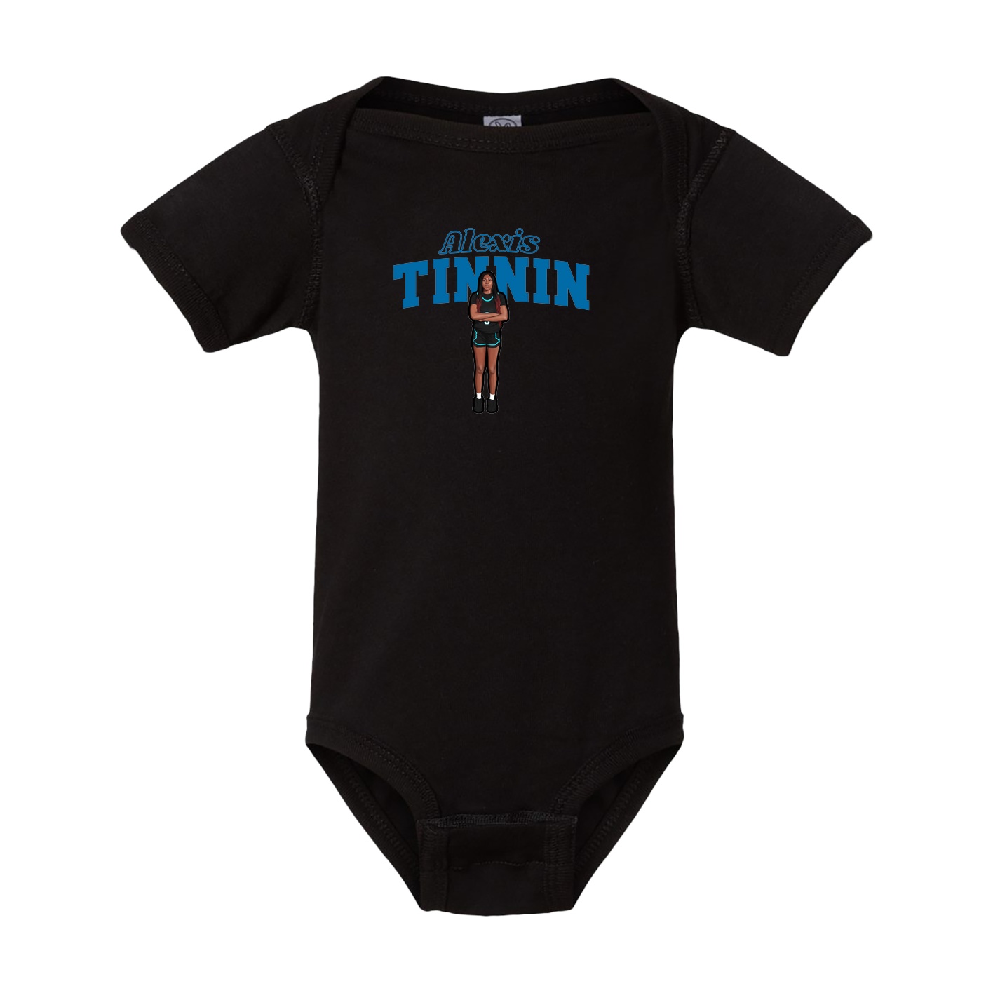 Baby Onesie — Name Arch in Black