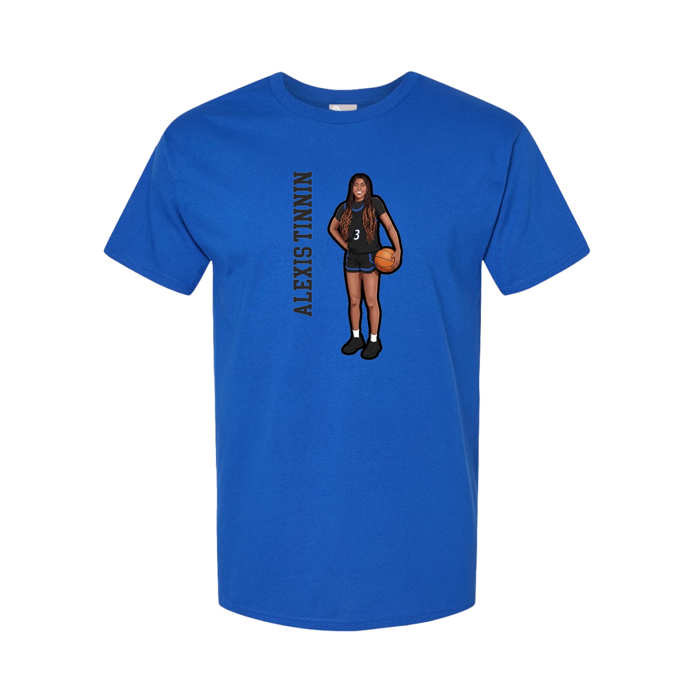 Tee — Name Vertical in Royal