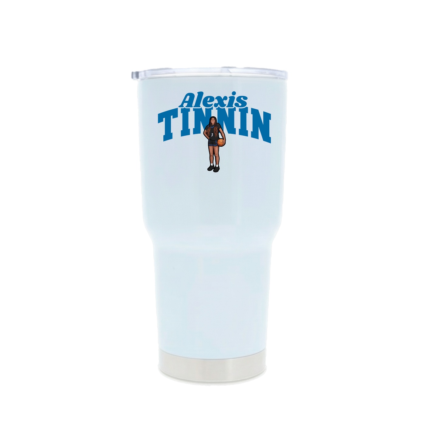 30oz Stainless Steel Tumbler — Signature Arch in White