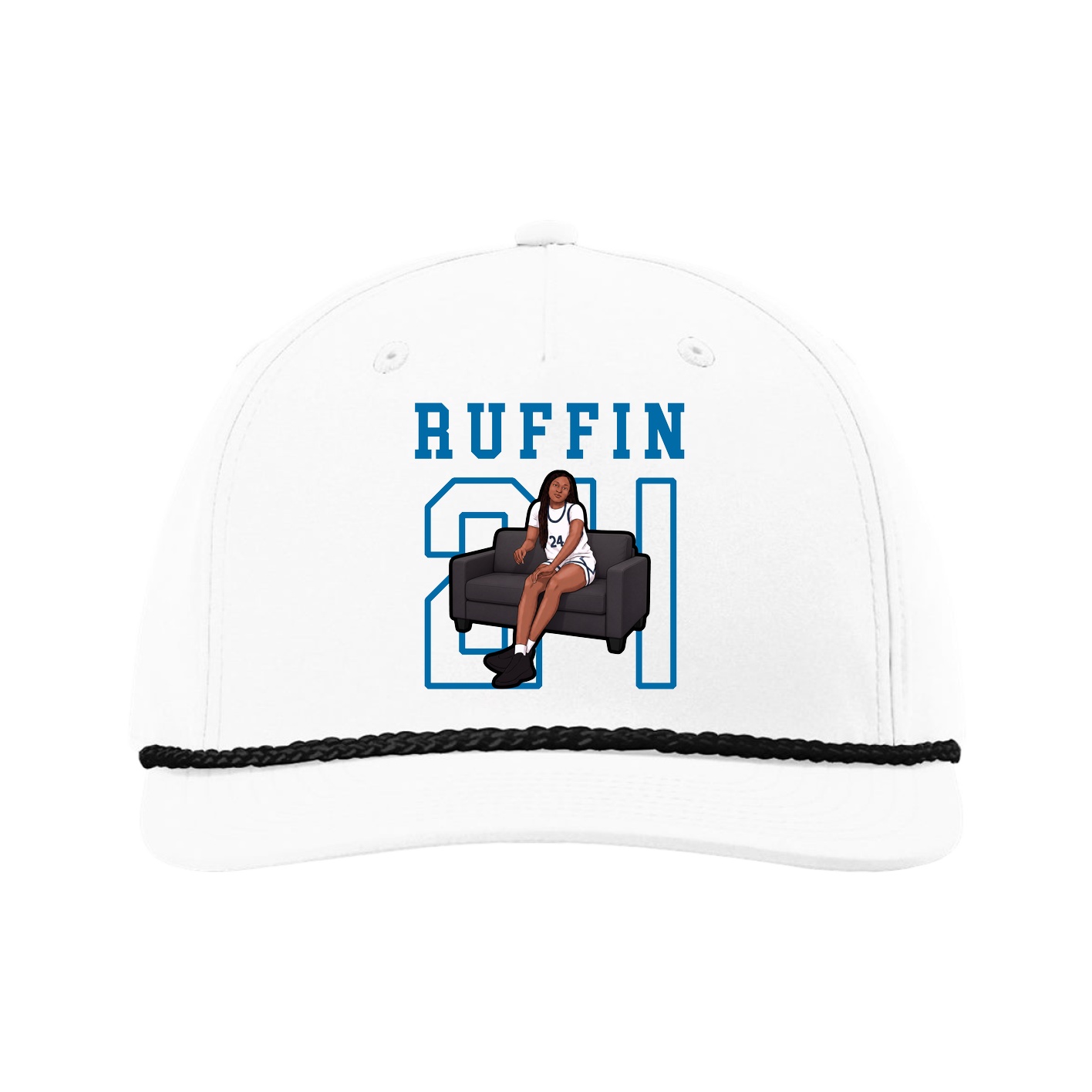 Five-Panel Classic Rope Cap — Shirsey in White