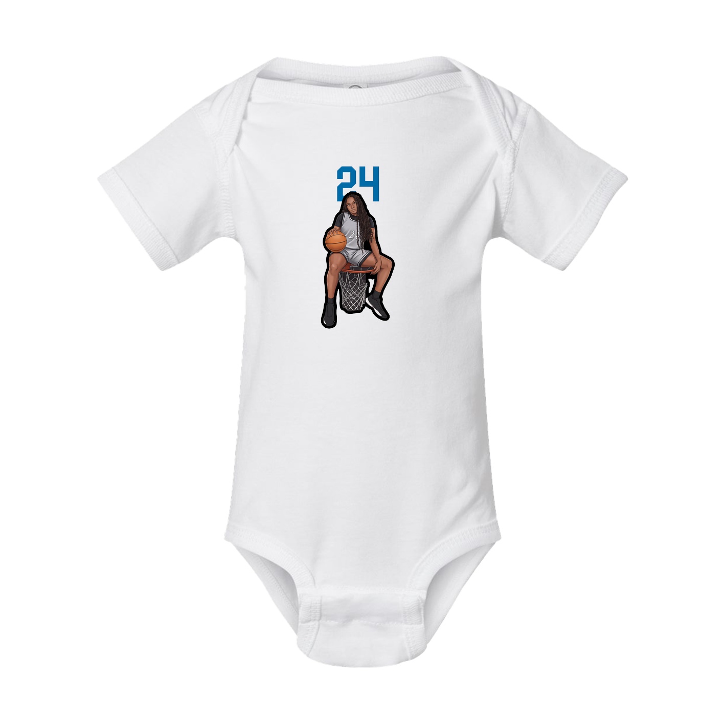 Baby Onesie — Number Top in White