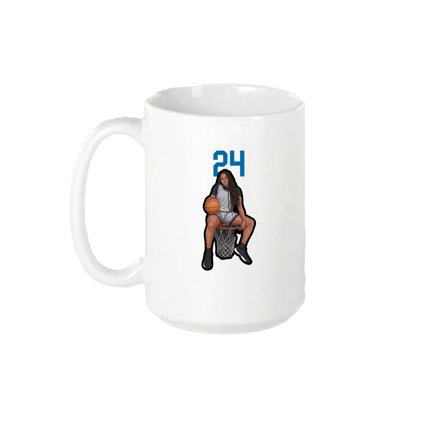 15oz Coffee Mug — Number Top in White