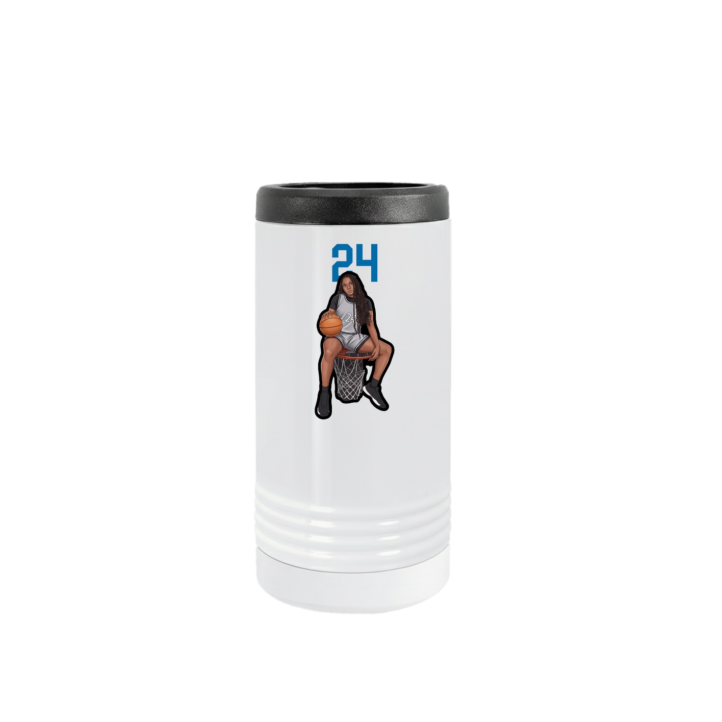 Slim Beverage Holder — Number Top in White