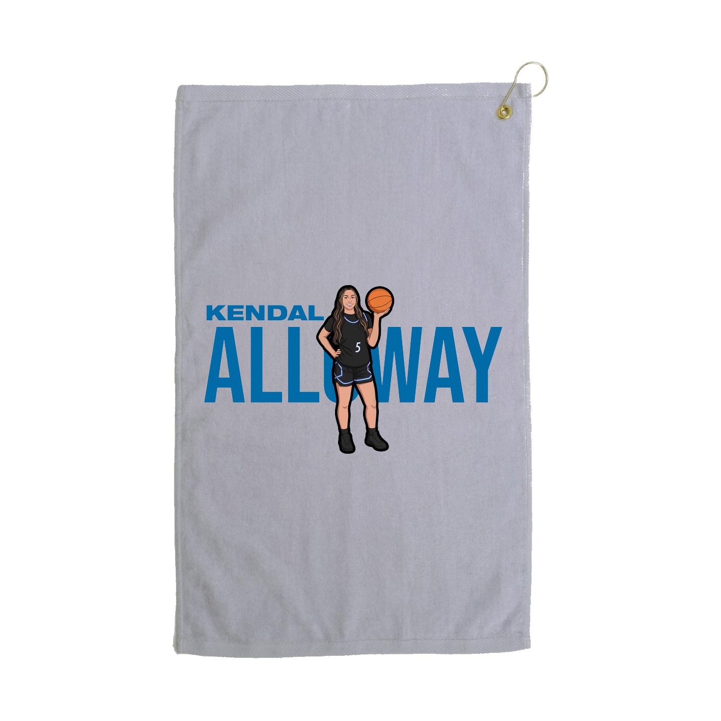 Golf Towel — Player Name in Grey