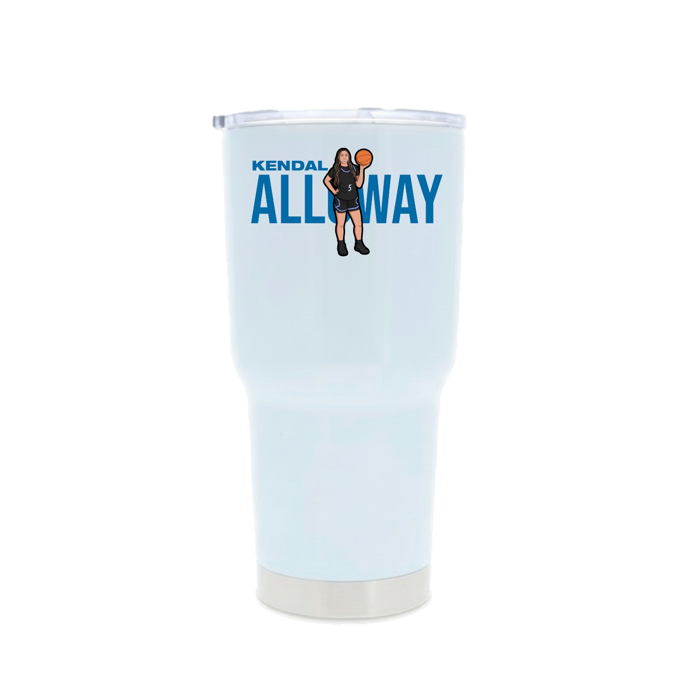 30oz Stainless Steel Tumbler — Player Name in White