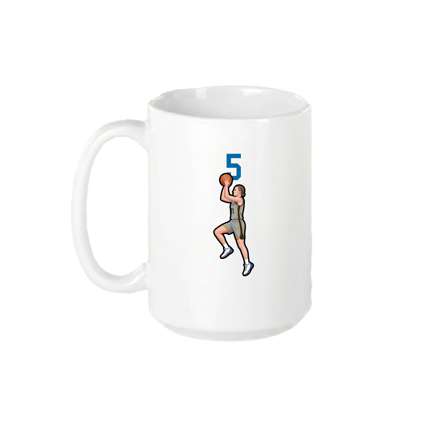 15oz Coffee Mug — Number Top in White