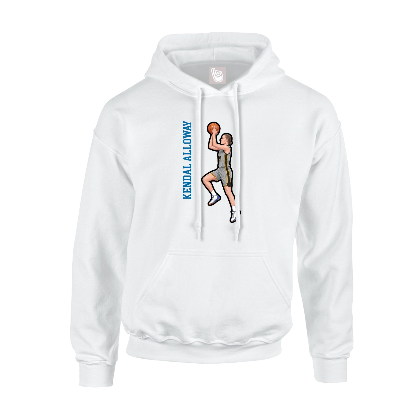 Hoodie — Name Vertical in White
