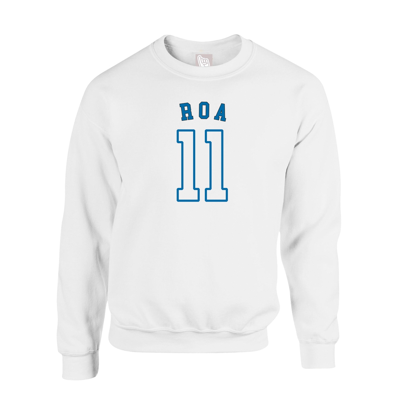 Fleece Crew — Shirsey Arch in White