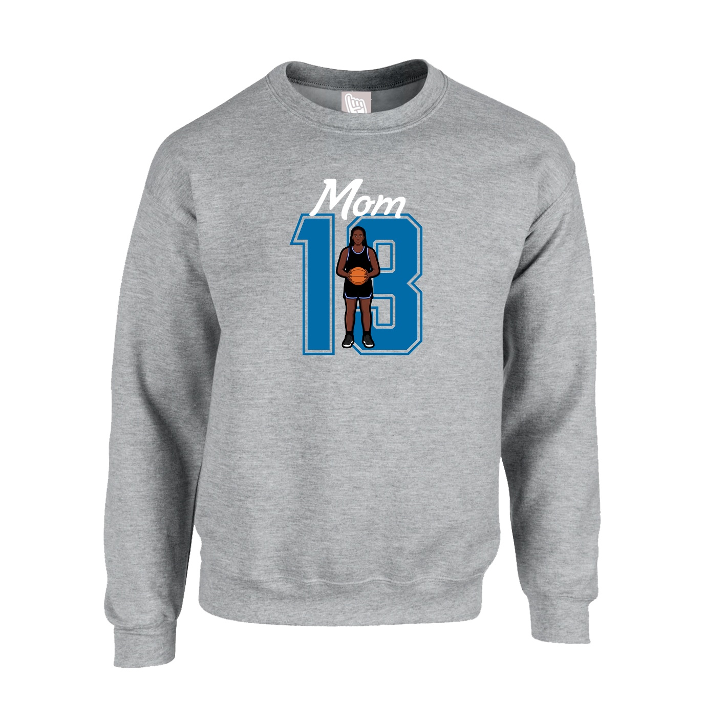 Fleece Crew — Mothers Day Shirsey in Grey