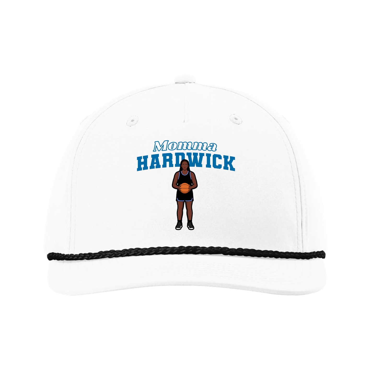 Five-Panel Classic Rope Cap — Mothers Day Block in White