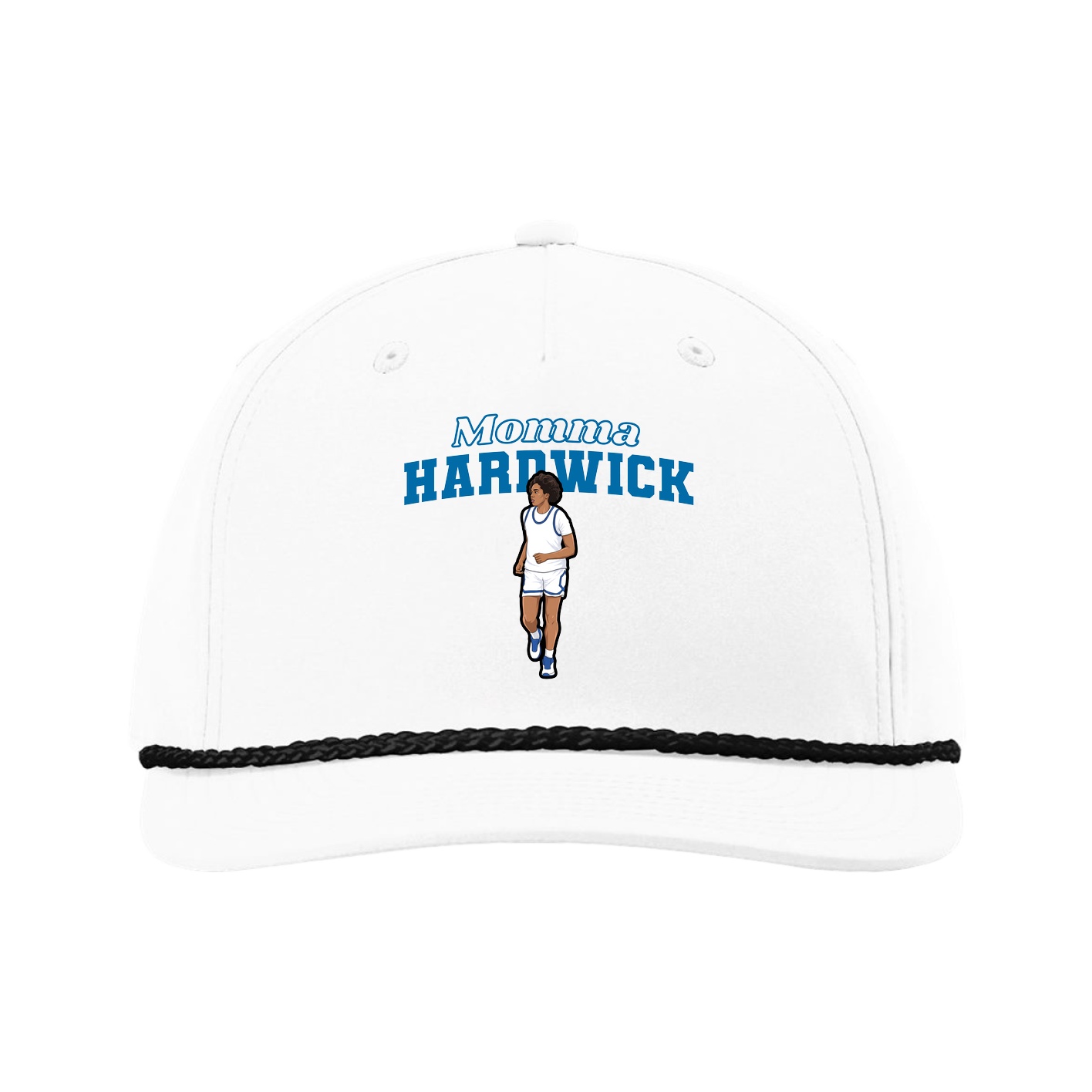 Five-Panel Classic Rope Cap — Mothers Day Block in White
