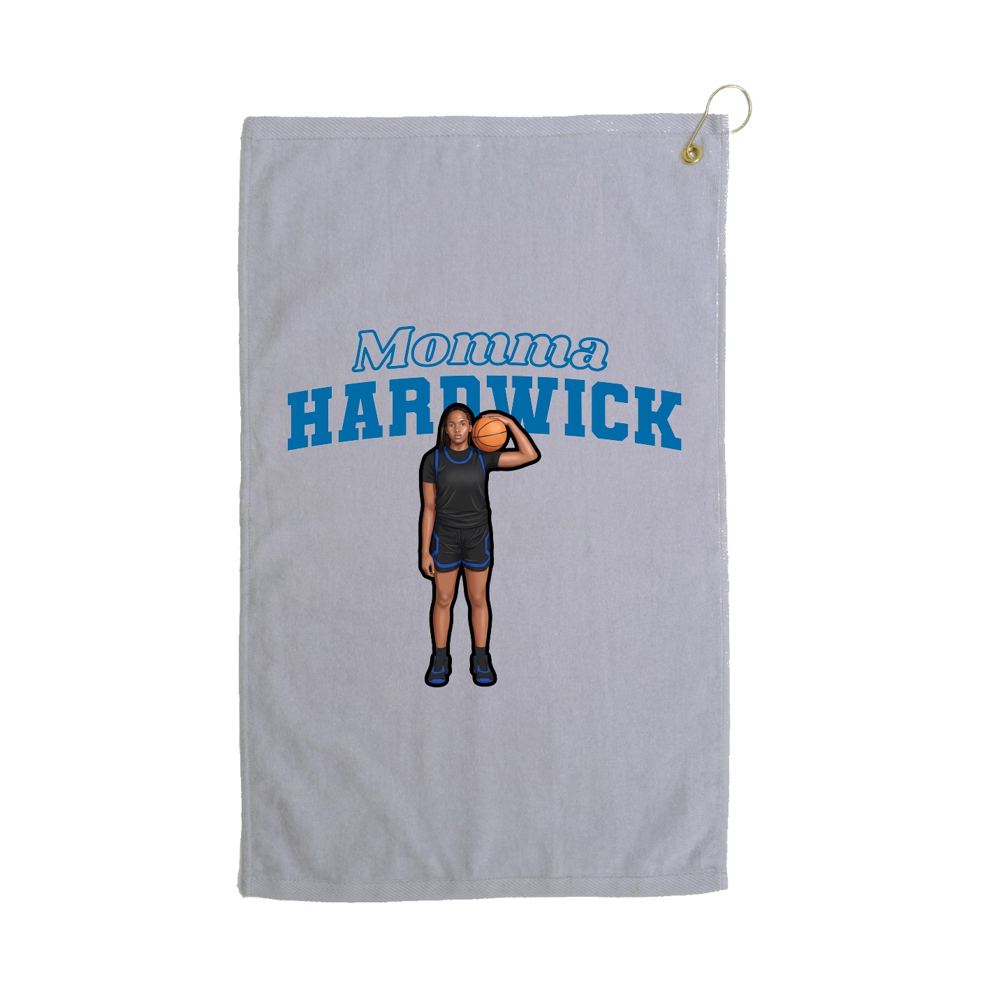 Golf Towel — Mothers Day Block in Grey