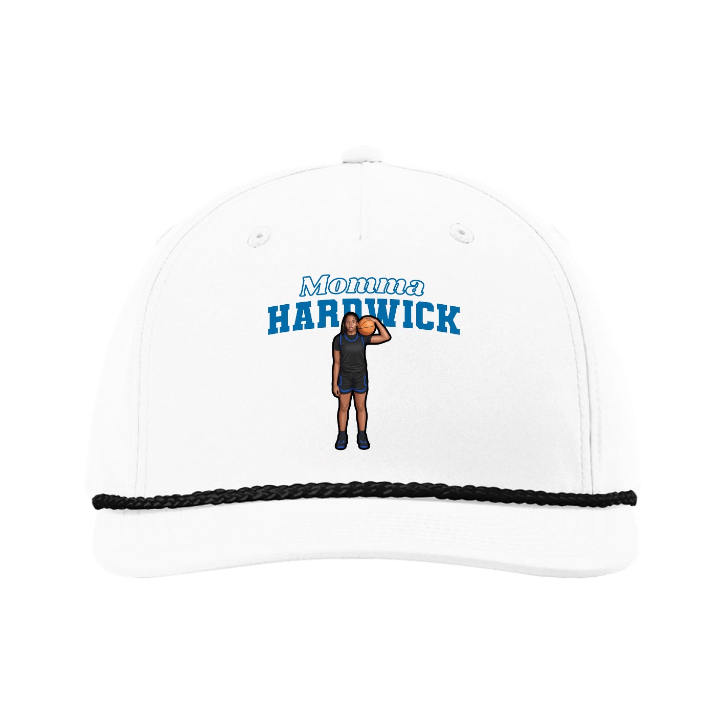 Five-Panel Classic Rope Cap — Mothers Day Block in White