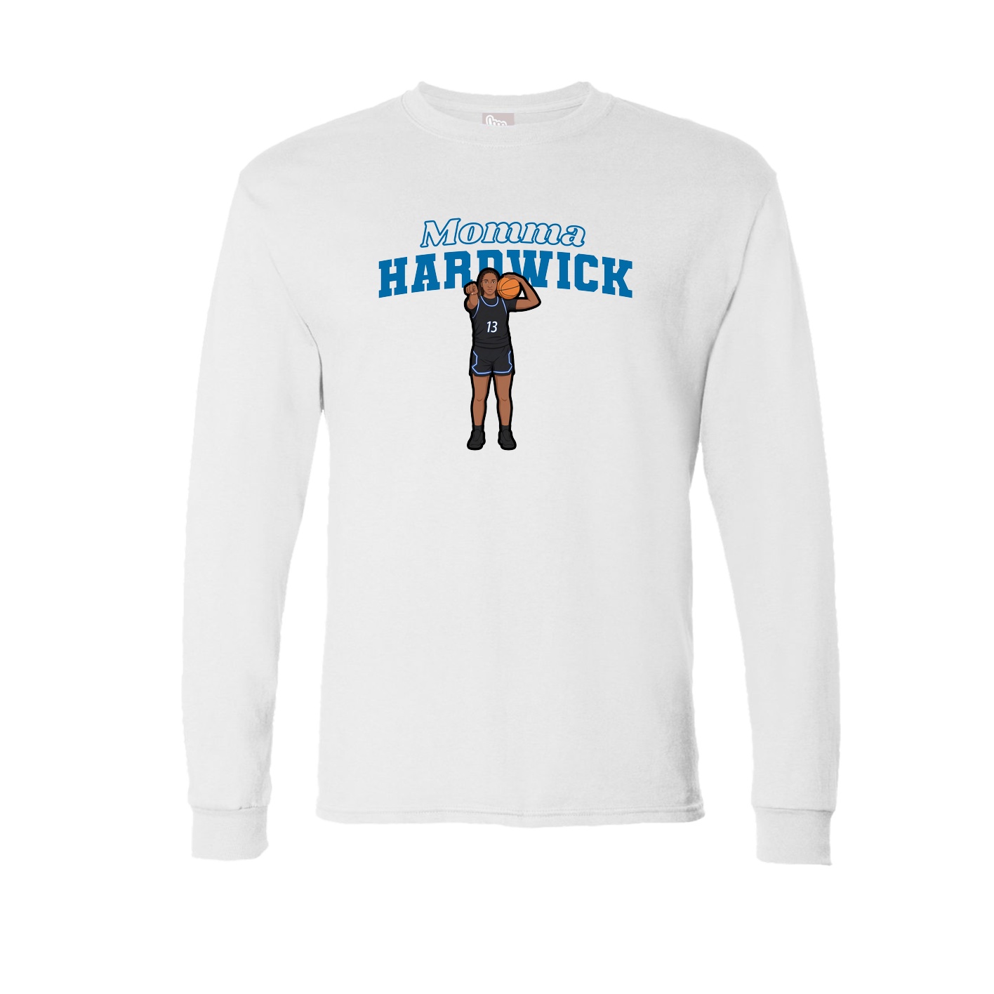 Long Sleeve Tee — Mothers Day Block in White