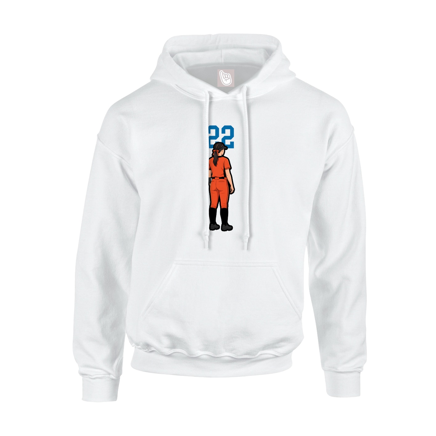 Hoodie — Number Top in White