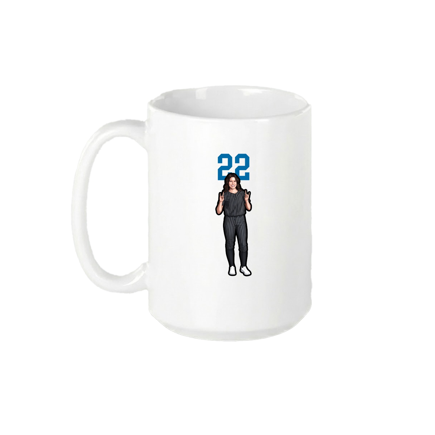 15oz Coffee Mug — Number Top in White