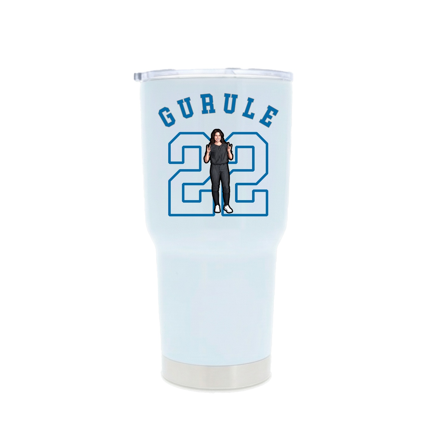 30oz Stainless Steel Tumbler — Shirsey Arch in White