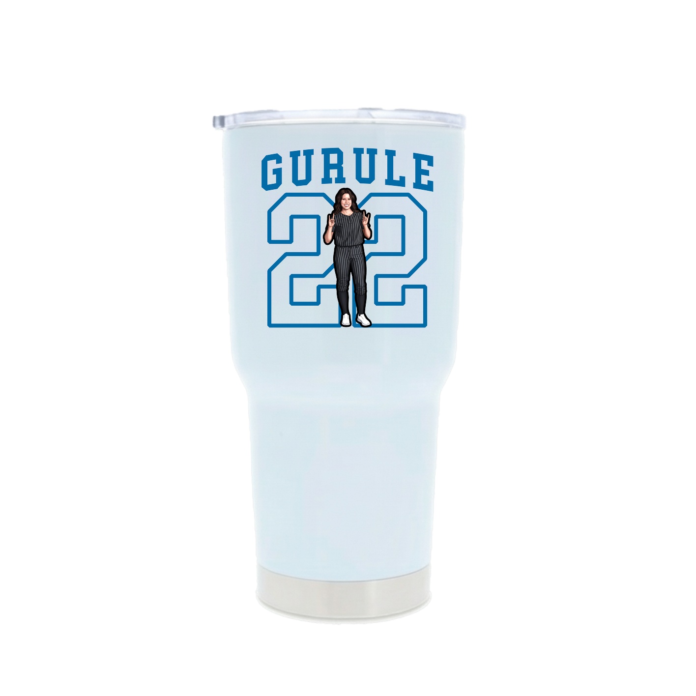 30oz Stainless Steel Tumbler — Shirsey in White