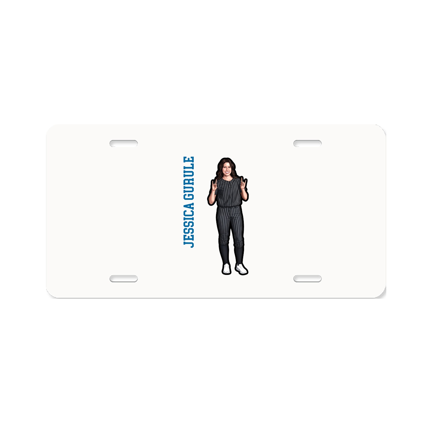 License Plate — Name Vertical in Classic